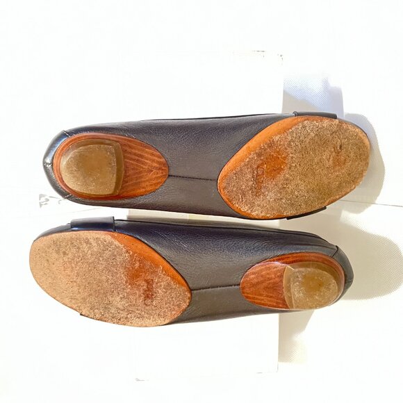 Chloe Gunmetal Leather Ballet Flats - Picture 6 of 6